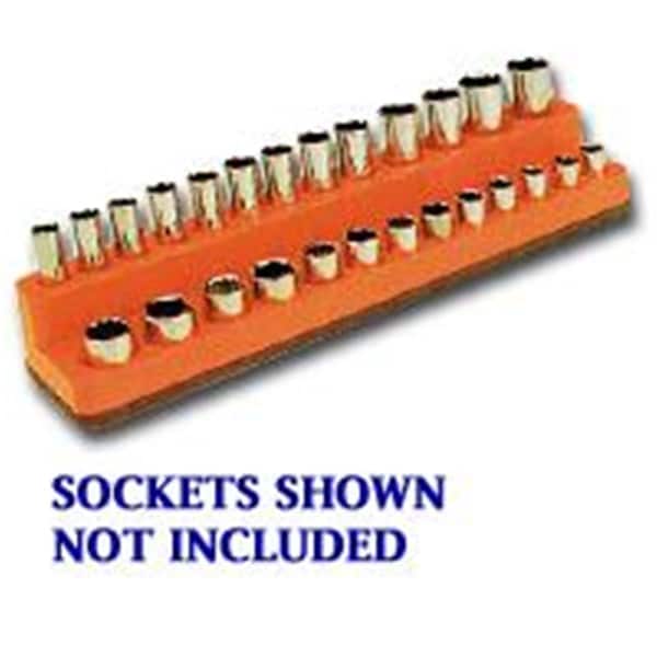 Mechanics Time Savers Mechanics Time Saver 1/4 Inch Drive Magnetic Solar Orange Socket Holder 4-14mm ME93001 - main